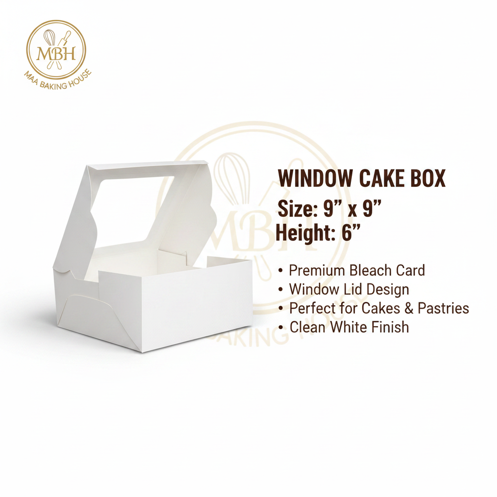 White Window Cake Box All—Size