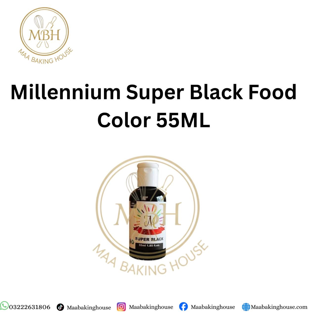 Millennium Super Black Liquid Food Colour 55ML