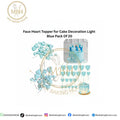 Faux Heart Topper for Cake Decoration Light Blue Pack Of 20