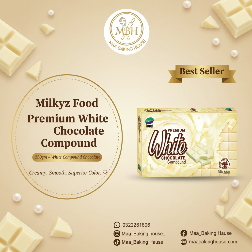 Milkyz Food Premium White Chocolate Compound 1kg
