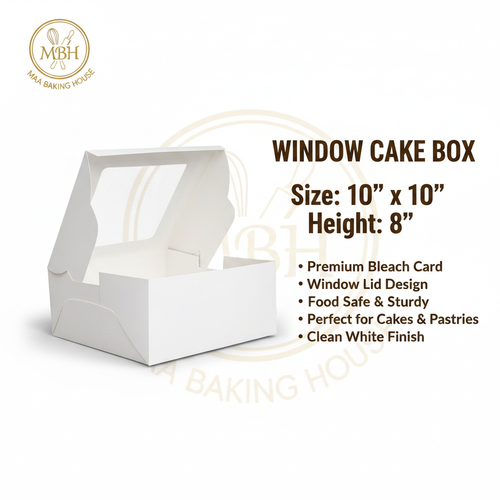 White Window Cake Box All—Size