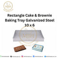 Rectangle Cake & Brownie Baking Tray Galvanized Steel 10*6
