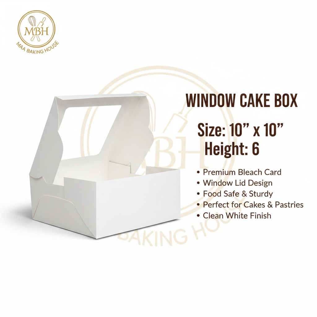 White Window Cake Box All—Size