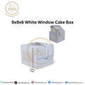 9x9x6 White Window Cake Box