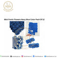 Mini Fomic Flowers Navy Blue Color Pack Of 12