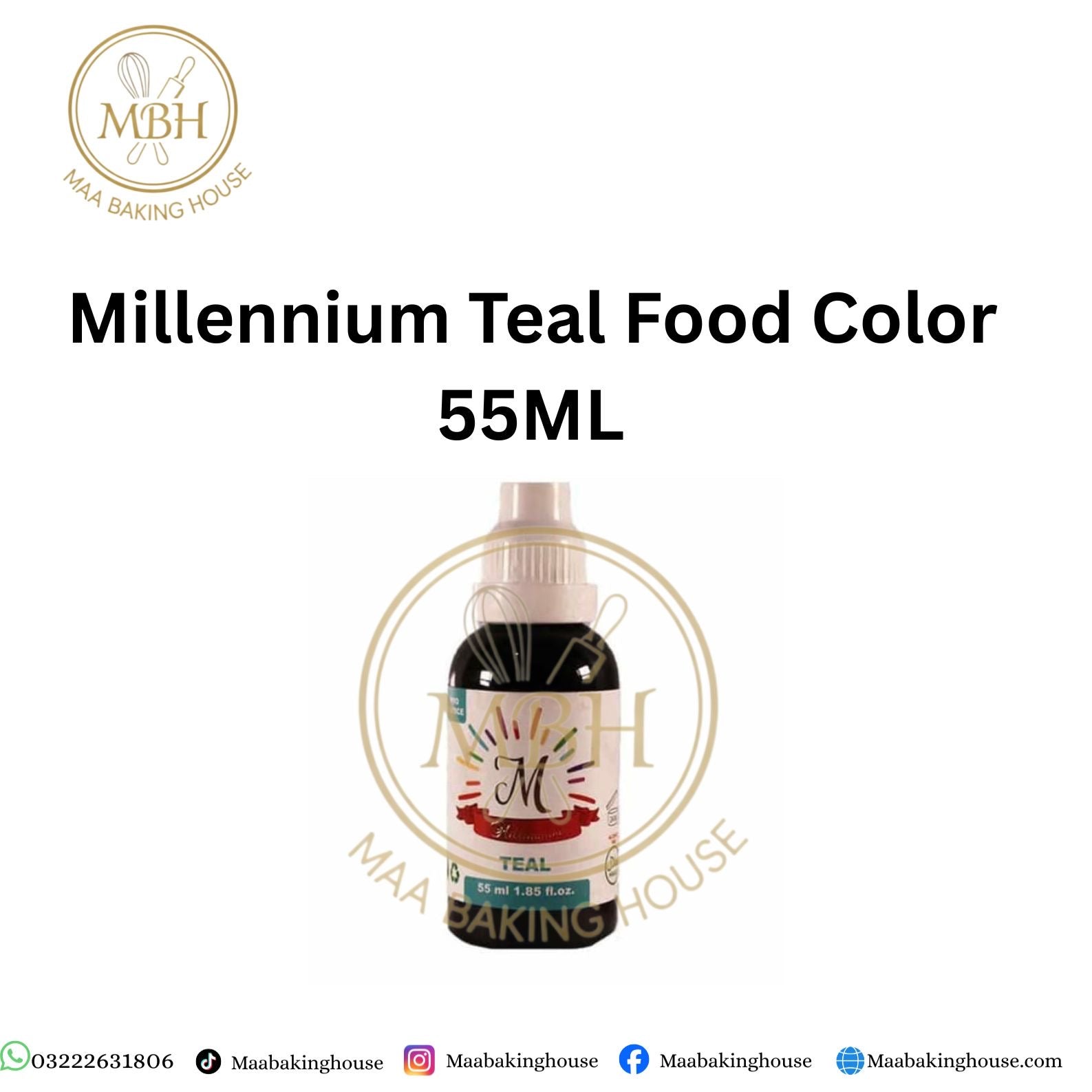 Millennium Teal Liquid Food Colour 55ML