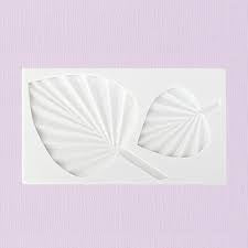 2 Cavity Big Palm Leaf Fondant Silicone Mold