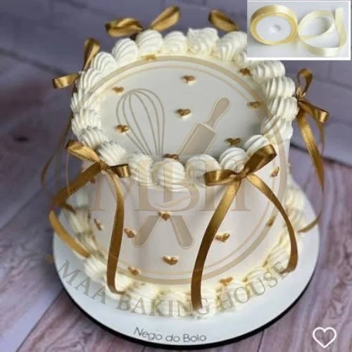 1/2 inch Off White Ribbon For Cake Decorations