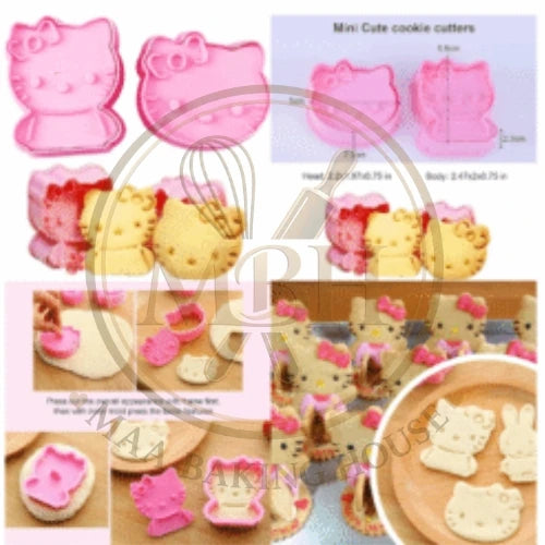 Kitty Fondant & Cookie Cutter 2Pcs Set Plastic