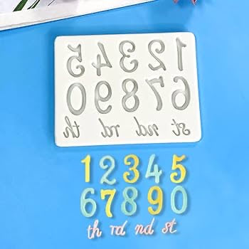 0 to 9 Garosa Numbers Fondant Silicone Mold