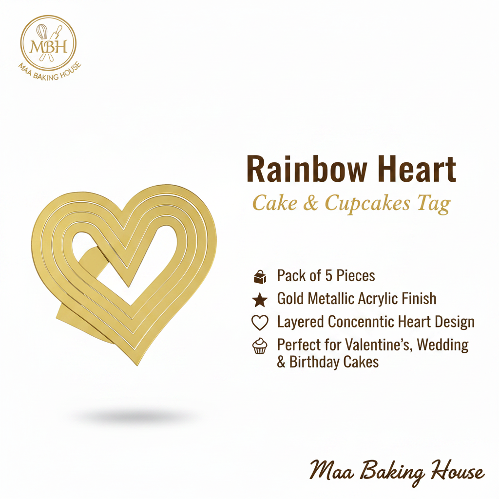 Rainbow Heart Cake & Cupcakes Tag