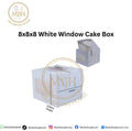 8x8x8 White Window Cake Box