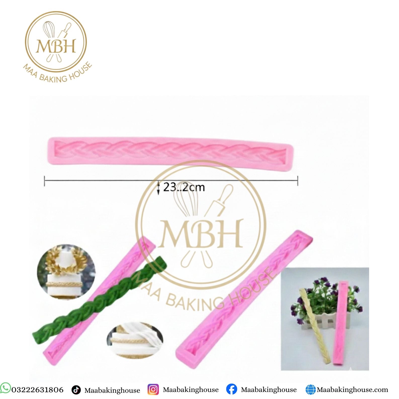 Silicone Rope Border Fondant Mold