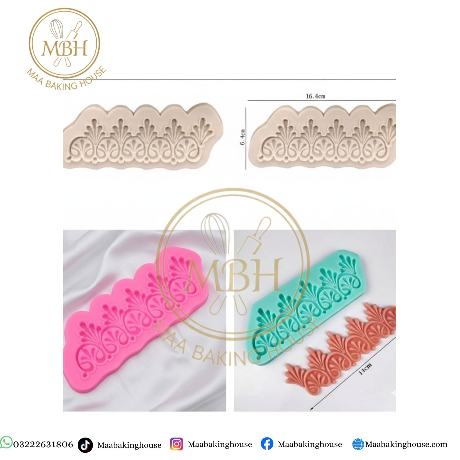 Dholki Border Silicone Mold