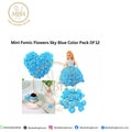 Mini Fomic Flowers Sky Blue Color Pack Of 12