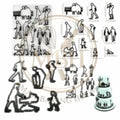Family Fondant & Cookie Cutter 11Pcs Set Plastic