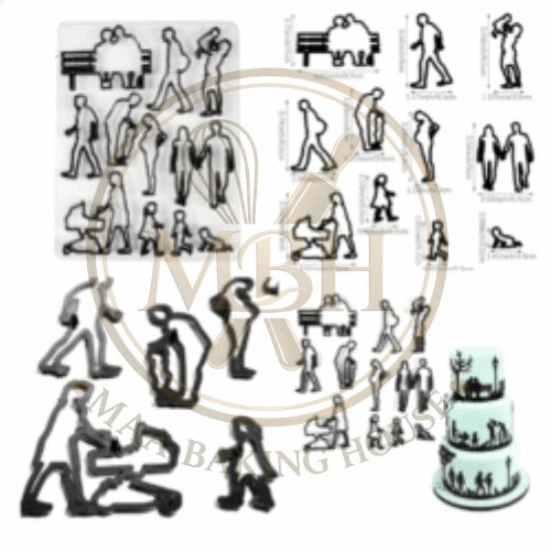 Family Fondant & Cookie Cutter 11Pcs Set Plastic