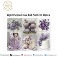 Light Purple Faux Ball Pack Of 20pcs