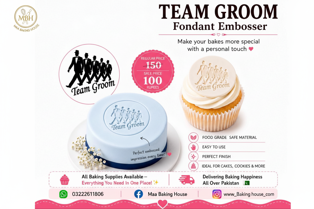 🤵 Team Groom Fondant Embosser & Stamp