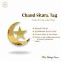 Chand Sitara Cake & Cupcakes Tag – Gold Acrylic