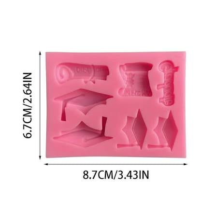 Graduation Hat Thesis Fondant Silicone Mold