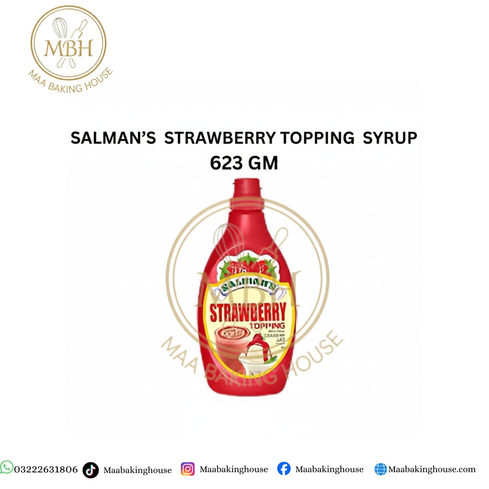 Salman's Strawberry Topping Syrup 623gm
