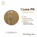 I Love PK Fondant Stamp
