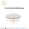 8 Inch Round White Cake Base