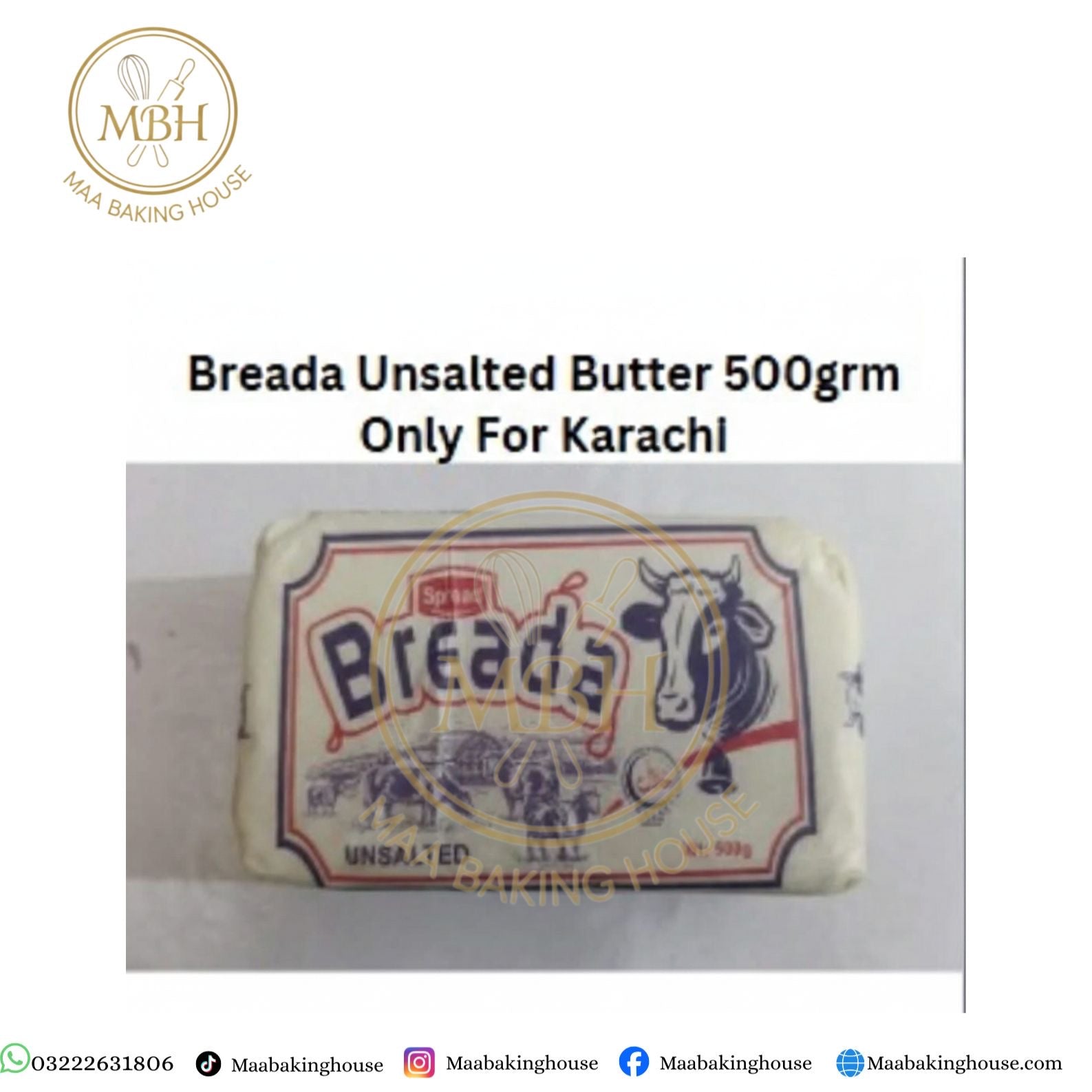 Breada Unsalted Butter 500gm - Only For Karachi