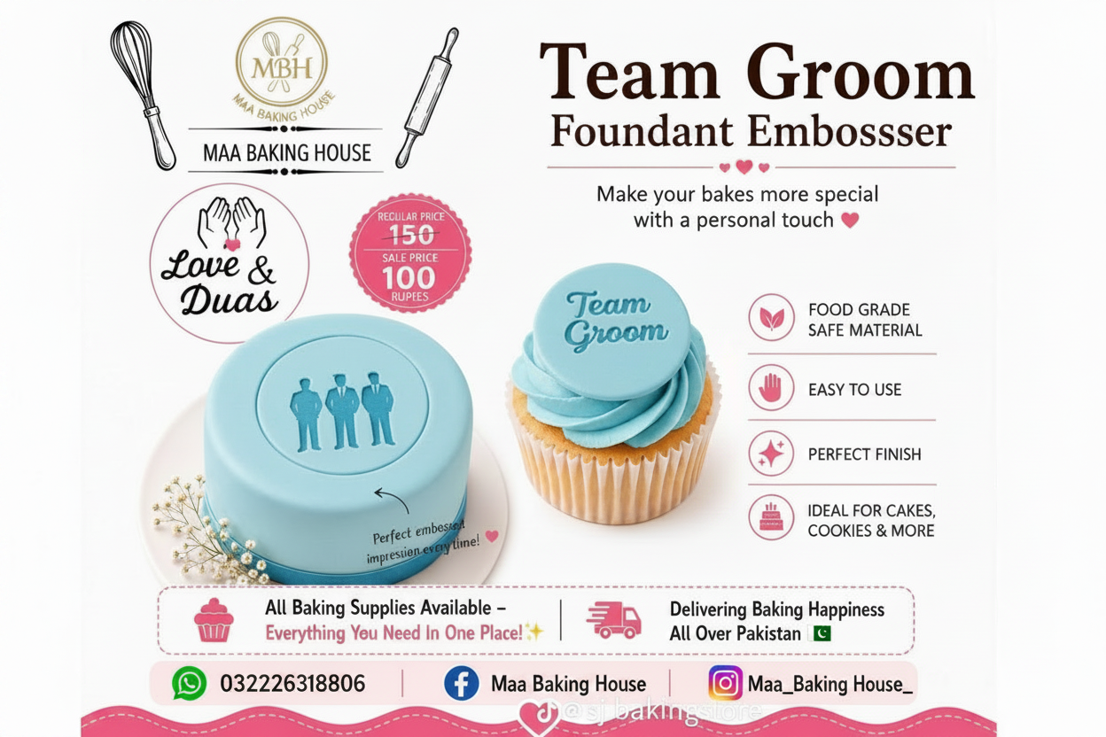 🤵 Team Groom Fondant Embosser
Stamp