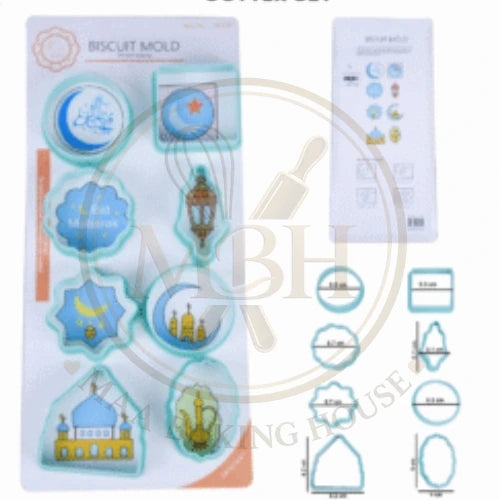 Ramadan & Eid Theme Cookie &Plastic Cutter Set