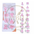 Birthday Theme Cookie & Plastic Cutter With Stamps 8Pcs Set