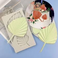 2 Cavity Big Palm Leaf Fondant Silicone Mold