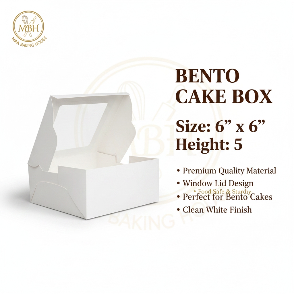 White Window Cake Box All—Size