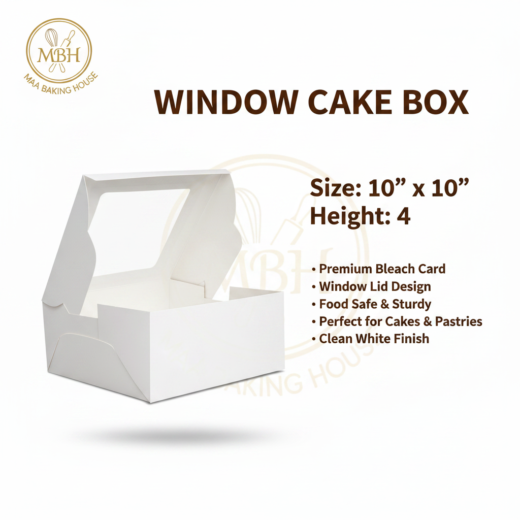 White Window Cake Box All—Size