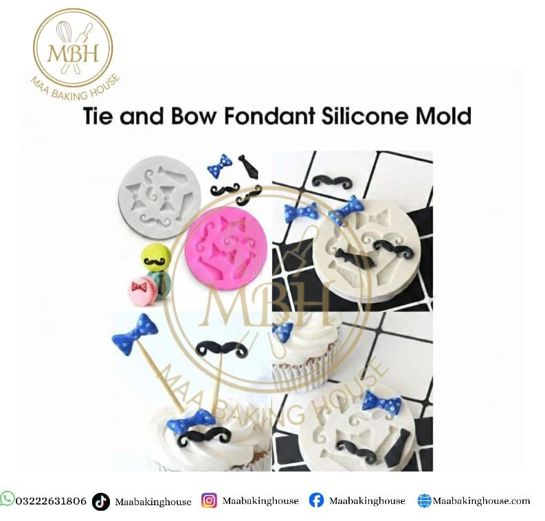 Tie and Bow Fondant Silicone Mold