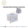10x10x6 White Window Cake Box