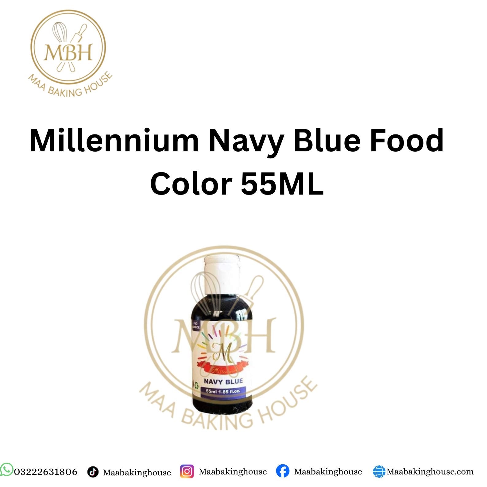 Millennium Navy Blue Liquid Food Colour 55ML