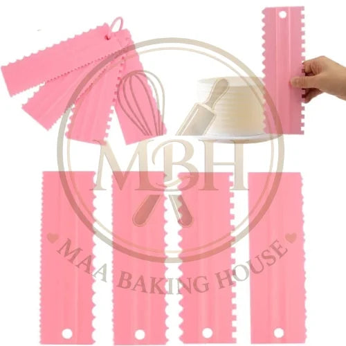 4Pcs Long Cake Scraper Set