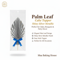 Palm Leaf Cake Topper - Shiny Silver Metallic