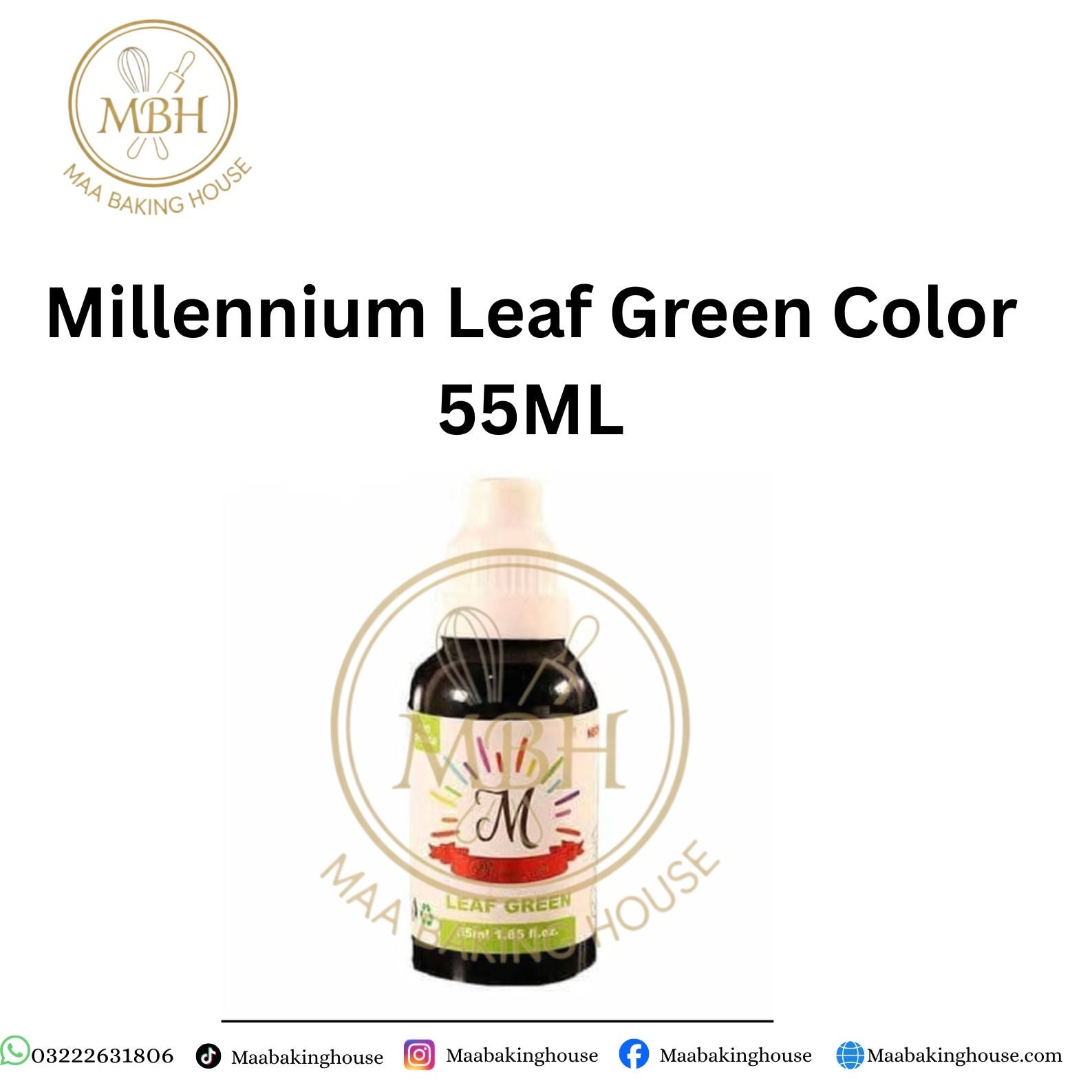 Millennium Leaf Green Liquid Food Colour 55ML