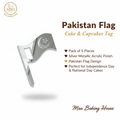 Pakistan Flag Cake & Cupcakes Tag – Silver Acrylic