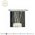 White Curve Candle Pack of 6pcs