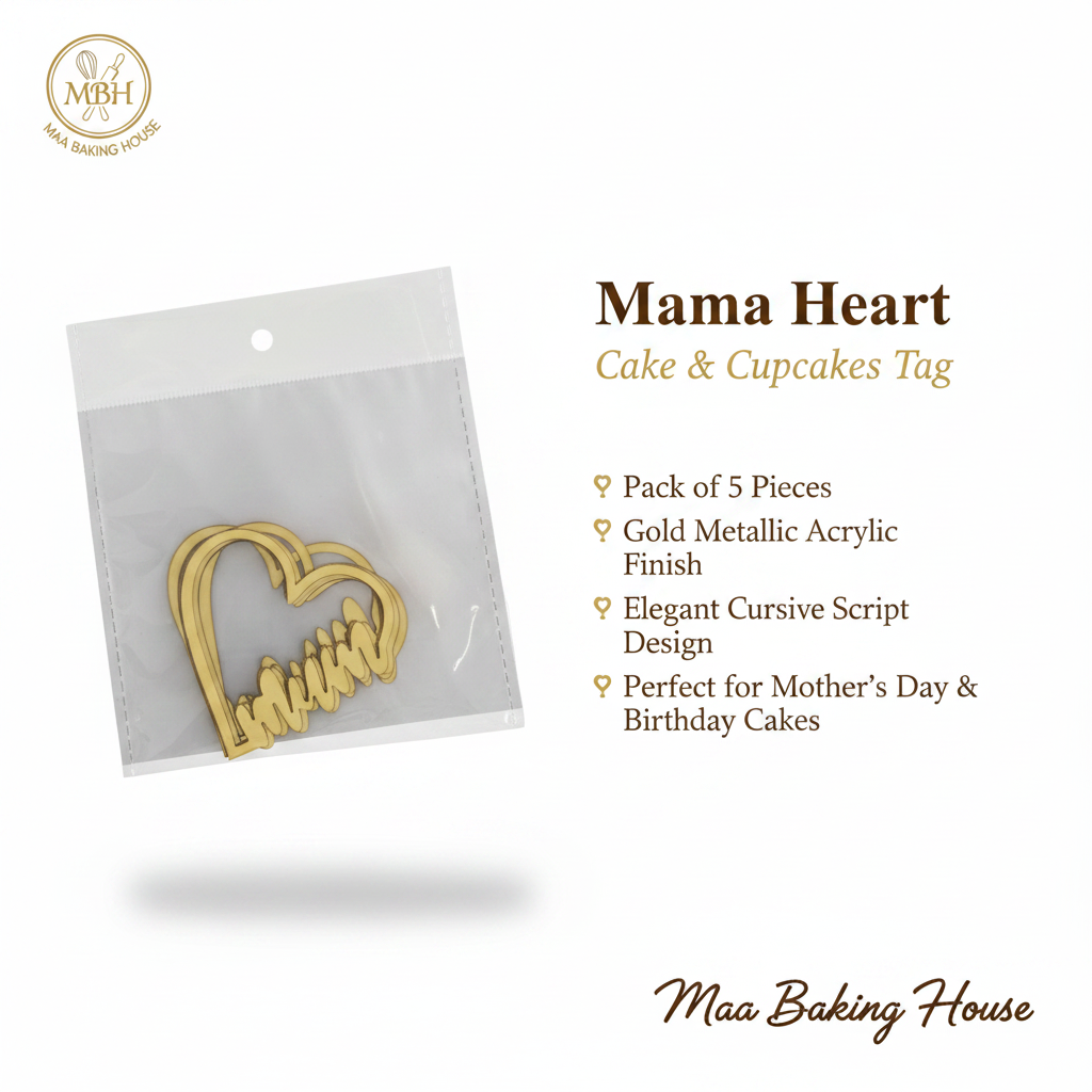 Mum Heart Cake & Cupcakes Tag