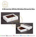 6 Brownies White Window Brownie Box