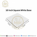 10 Inch Square White Cake Base