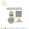 Silver 4mm Pearls - Super Shine Sprinkles Pack of 25gms Bottle