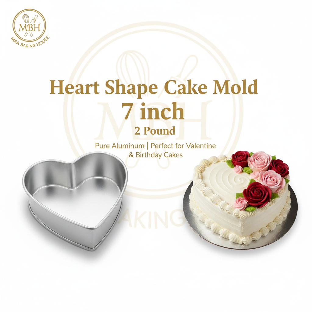 Heart Shape Cake Mold - 6 inch (1Pound) 7 inch (2pound) 8 Inch (3pound)