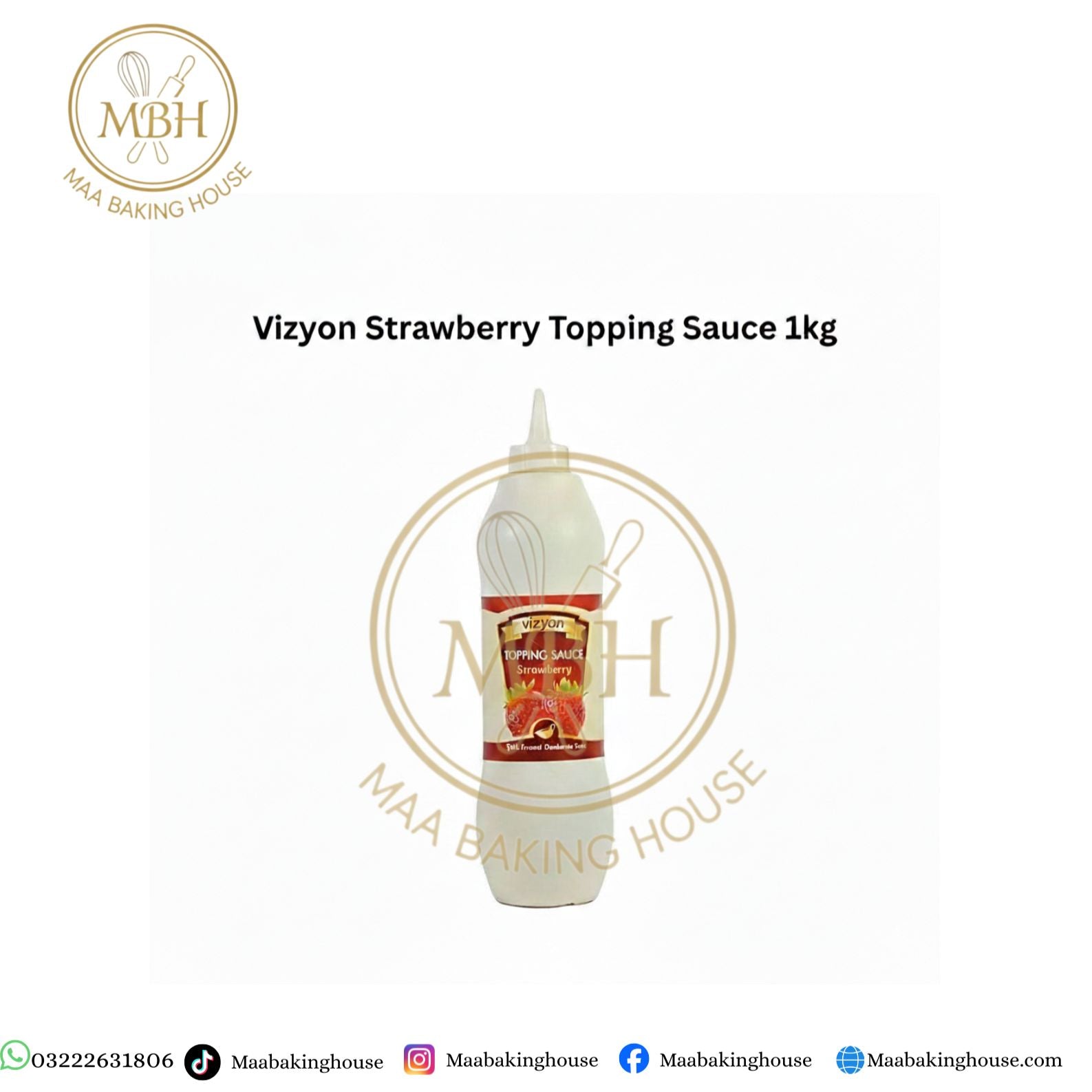 Vizyon Strawberry Topping Sauce 1kg
