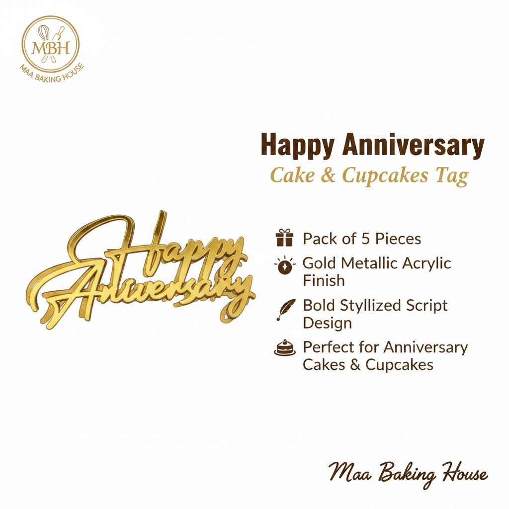 Happy Anniversary Cake & Cupcakes Tag